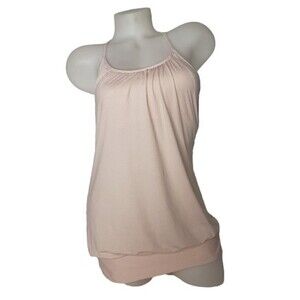 Lululemon No Limits Tank Top Built in Bra Light Peachy Pink Size 6
